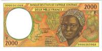 1999, 2000 Francs (F), 
