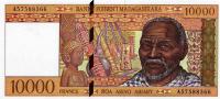 1995, 10000 Francs = 2000 Ariary ( b), 