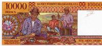1995, 10000 Francs = 2000 Ariary ( b), 