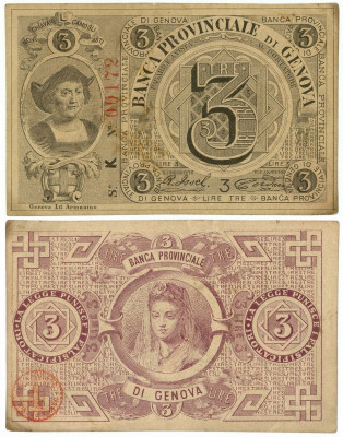 3 LIRE BIGLIETTO FIDUCIARIO BANCA PROVINCIALE DI GENOVA 1872.jpg